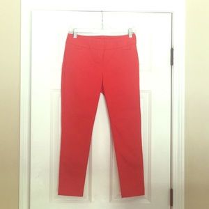 LOFT Marisa skinny ankle length pants in Coral